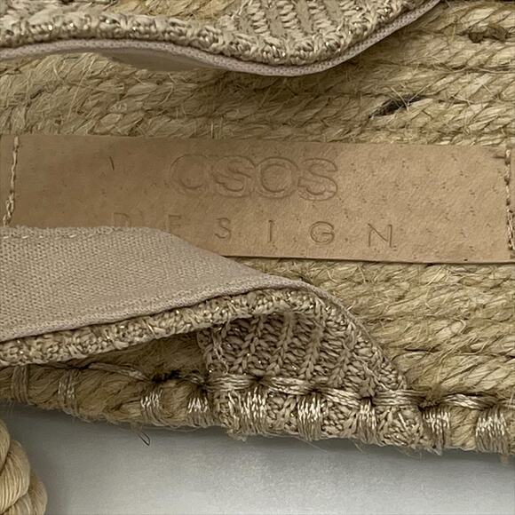 Asos June rope tie espadrilles sandal in Natural Size UK7/US9 - Picture 6 of 13